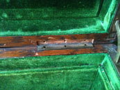 Brass hinges and lid-stay