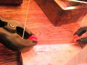 Clamping is easy, with non-stick plastic cauls.