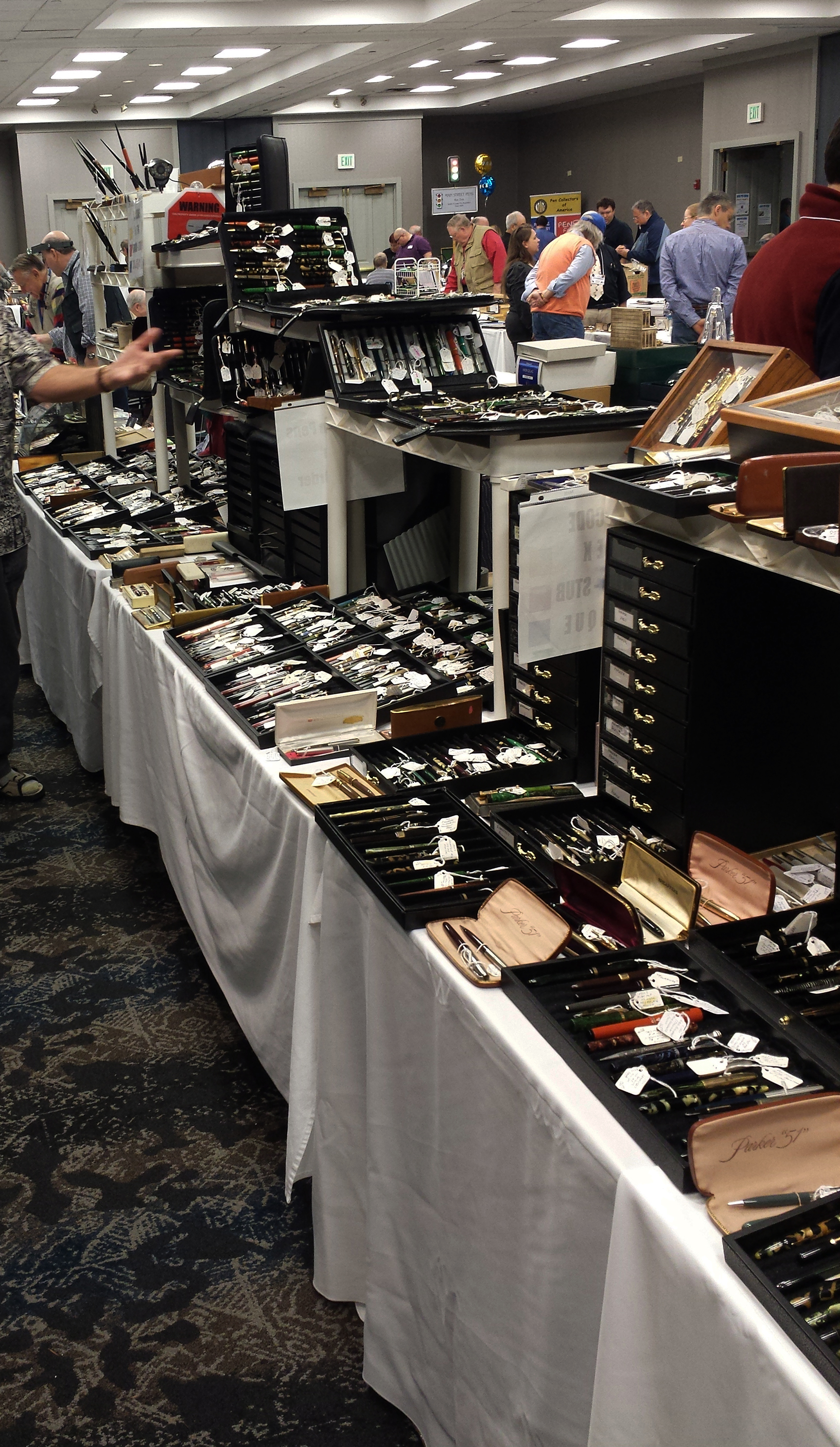 A booth at a US pen show, circa 2015.